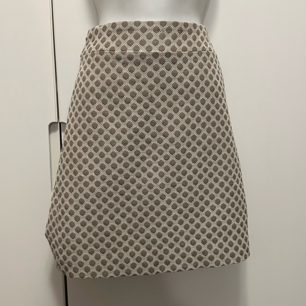 Brown and white Polka dot loft skirt